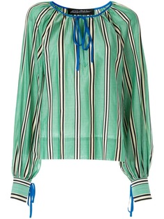 Anna October полосатая блузка с завязками