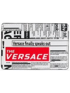 Versace картхолдер с принтом газеты