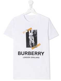 Burberry Kids футболка с принтом polaroid