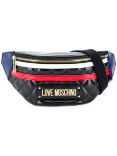 Love Moschino стеганая поясная сумка