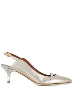 Malone Souliers Marion metallic slingback pumps
