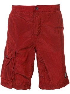Stone Island logo patch cargo shorts