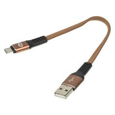 Кабель DIGMA USB A (m) - micro USB B (m), 0.15м, коричневый