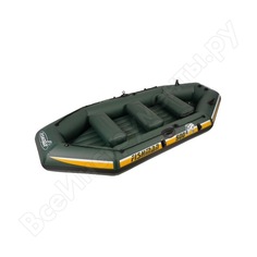 Надувная лодка с алюминиевыми веслами jilong fishman ii 400 set 295x128x43см, темно-зеленая jl007211n