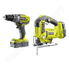 Набор инструмента ryobi r18ddjs-220s 5133003575