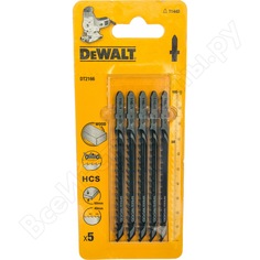 Пилки для лобзика по дереву (100 мм; шаг зубьев 4 мм) 5 шт. dewalt dt 2166