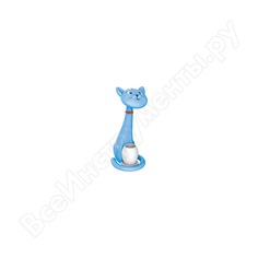 Настольный светильник camelion kd-853 c13 голубой, led, кот, 230в, 3 ур.ярк ночник 13310