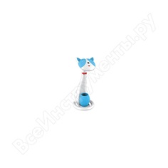 Настольный светильник camelion kd-852 c40 бел/олуб, led, кошка, 230в, 3 ур.ярк ночник 13307