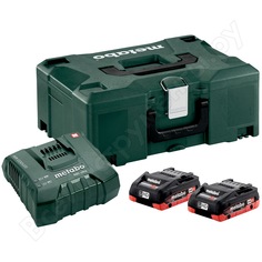 Набор basic-set (2 аккумулятора lihd 4.0 ач/18в+зарядное устройство asc ultra+metaloc) metabo 685130000