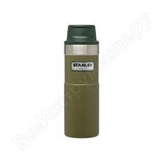 Термокружка stanley classic trigger action one hand 0.47 л, оливковая 10-06439-009
