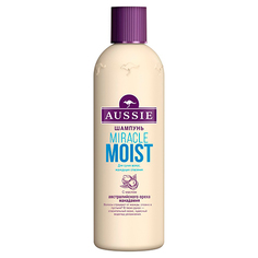 Шампунь для волос AUSSIE MIRACLE MOIST с маслом австралийского ореха макадамия для сухих поврежденных волос 300 мл