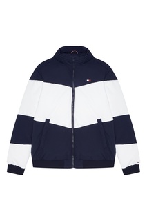 Бело-синяя куртка с потайным капюшоном Tommy Hilfiger Kids