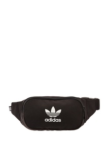 Компактная черная поясная сумка с логотипом Adidas