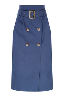 Синяя юбка с поясом Laroom