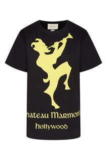 Желто-черная футболка “Chateau Marmont” Gucci