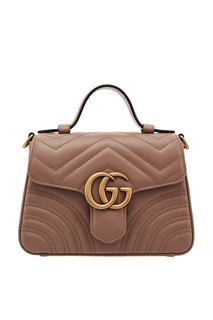 Пудровая мини-сумка GG Marmont Gucci
