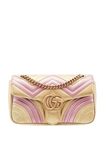 Розово-золотистая сумка GG Marmont Gucci