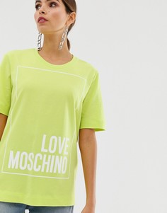 Футболка с логотипом Love Moschino - Желтый
