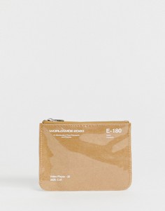 Бежевый бумажник на молнии с пластиковой отделкой ASOS DESIGN - Бежевый