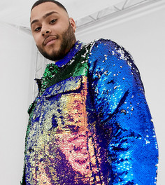 Куртка в стиле вестерн с отделкой пайетками ASOS DESIGN Plus - Мульти