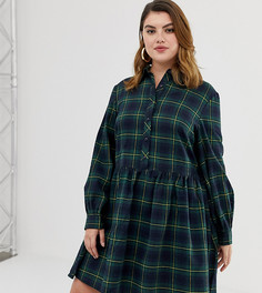 Свободное платье в клетку Unique21 Hero - Зеленый
