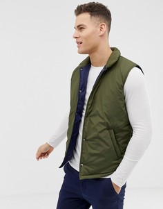 Утепленный жилет цвета хаки ASOS DESIGN - Зеленый