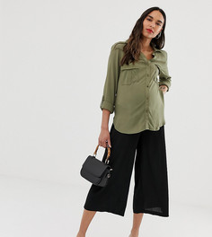 Черные кюлоты с посадкой над животом New Look Maternity - Розовый