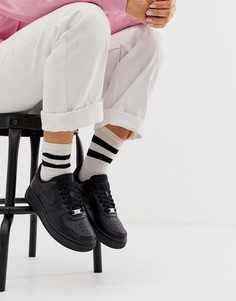 Черные кроссовки Nike Air Force 107 - Черный