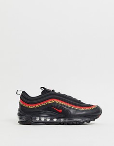 Черные кроссовки с леопардовым принтом Nike Air Max 97 - Мульти