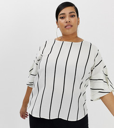 Свободный топ с в полоску AX Paris Plus - Белый