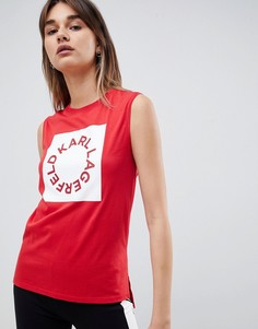 Топ с логотипом Karl Lagerfeld - Красный
