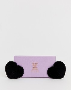Черные бархатные наклейки на соски в форме сердца Savage x Fenty - Черный