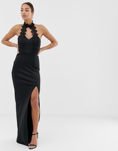 Платье макси с высоким разрезом AX Paris - Черный