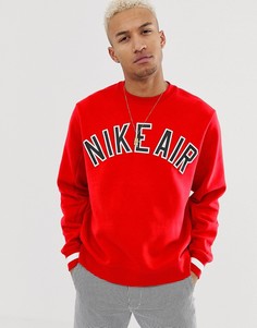 Красный флисовый топ с круглым вырезом Nike Air - Красный