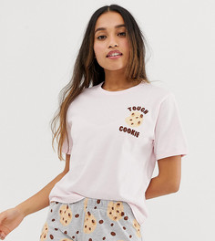 Пижамный комплект с шортами ASOS DESIGN Petite tough cookie - Мульти