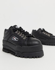 Кроссовки на танкетке Fila Black Trailblazer - Черный