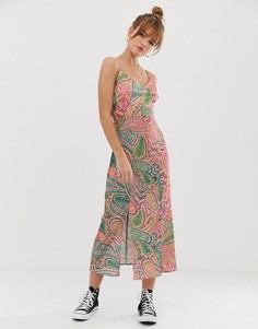 Платье миди на бретельках с принтом Glamorous - Мульти