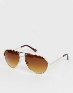 Коричневые солнцезащитные очки-авиаторы Jeepers Peepers - Коричневый