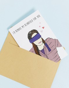 Открытка с надписью Id remove my blindfold for you Nocturnal Paper - Мульти