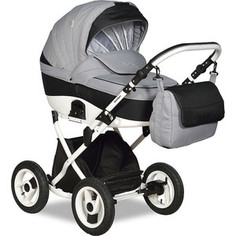 Коляска 2 в 1 Indigo CAMILA 18 Classic 12 Ca 46 (св.серый+черный)