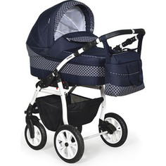 Коляска 2 в 1 Indigo SYDNEY 17 Sy 36 (т.синий+т.синий узор)