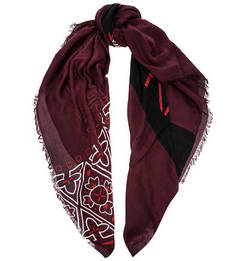 Бордовый платок из вискозы Calvin Klein