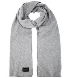 Серый хлопковый шарф Armani Exchange