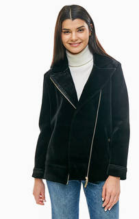 Черная куртка косуха с карманами Armani Exchange