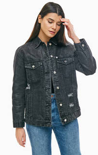 Джинсовая куртка с рваными деталями Armani Exchange