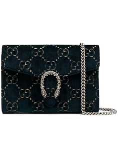 Gucci бархатная сумка через плечо Dionysus GG