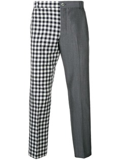 Thom Browne брюки чинос со вставкой в клетку