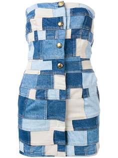 Romeo Gigli джинсовое платье в стилистике пэчворк