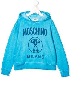 Moschino Kids толстовка с капюшоном и логотипом