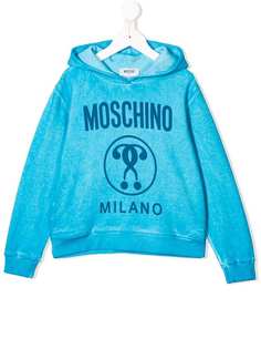 Moschino Kids толстовка с капюшоном и логотипом